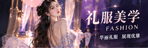 时尚礼服、面料和设计细节